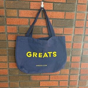 Greats Navy Tote with Yellow Accents